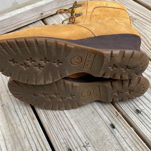 Timberland Women's Leather Waterproof Wedge Wheat Ankle Boots Size 9M - Picture 8 of 14